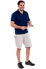 Image showing Full length image of a handsome young guy