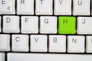 Image showing Computer Keyboard Letter H