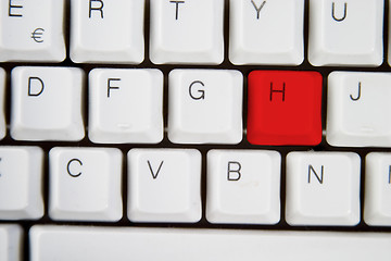 Image showing Computer Keyboard Letter H