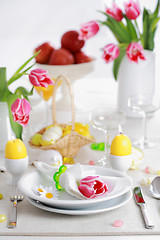 Image showing Easter table setting