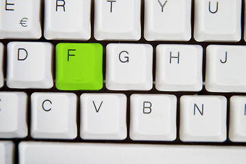Image showing Computer Keyboard Letter F