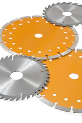 Image showing Circular saw blades isolated on white