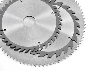 Image showing Circular saw blades for wood isolated on white