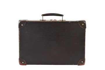 Image showing Old retro-styled travel suitcase isolated on white background