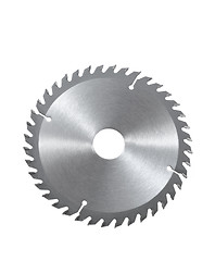 Image showing Circular saw blade for wood isolated on white