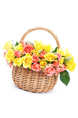 Image showing basket of roses