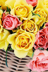 Image showing basket of roses