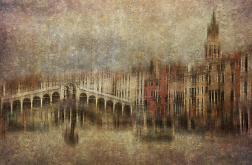 Image showing Rialto Bridge Venice retro