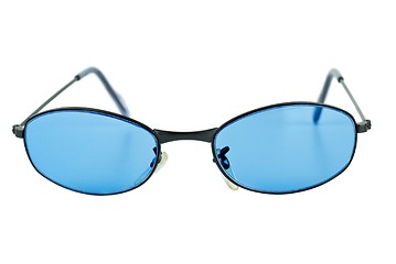 Image showing Pair of blue sunglasses