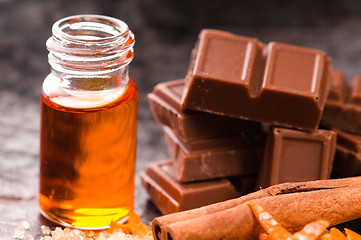 Image showing chocolate with orange and cinnamon