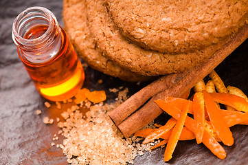 Image showing Cookies with cinnamon and orange