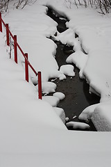 Image showing Water In a Frozen Lake