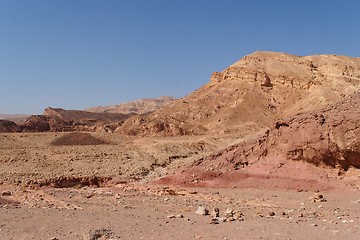 Image showing Scenic red rocks in the desert