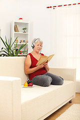 Image showing Senior woman reading