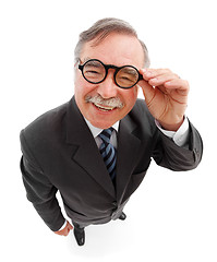 Image showing Happy man wearing round glasses