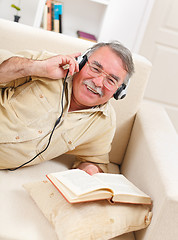 Image showing Happy senior men relaxing