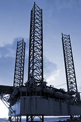 Image showing Oil rig Denmark