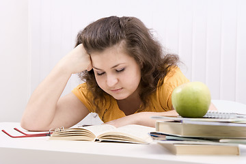 Image showing The tired student