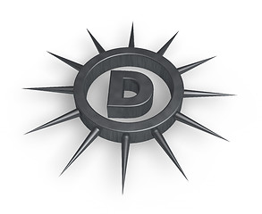 Image showing spiky letter d
