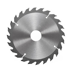 Image showing Circular saw blade for wood isolated on white