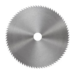Image showing Circular saw blade for wood isolated on white