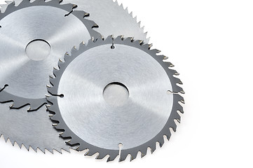 Image showing Circular saw blades for wood isolated on white