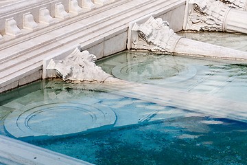 Image showing classic roman monument sunk in water