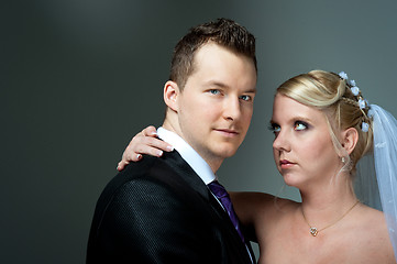 Image showing Young attractive newly wed couple