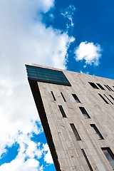Image showing Modern building angle shot against blue sky