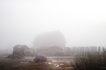 Image showing Fog on the Farm