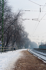 Image showing Train station at winter