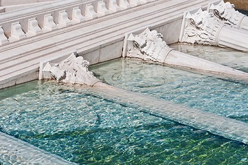 Image showing classic roman monument sunk in water