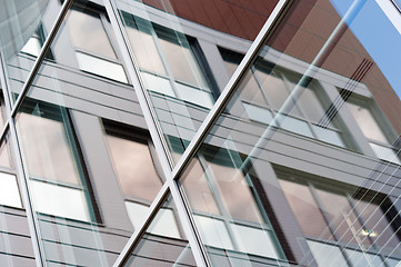 Image showing Window of a modern building with reflection