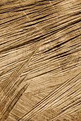 Image showing Detail of wooden cut texture - rings and saw cuts - oak - background