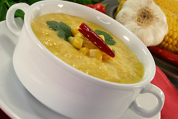 Image showing Corn soup