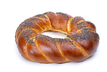 Image showing Ring shaped fancy loaf with poppyseeds