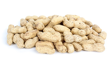 Image showing Some peanuts in the husk