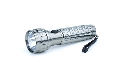 Image showing Small metal flashlight