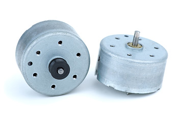 Image showing Two round DC electric motors