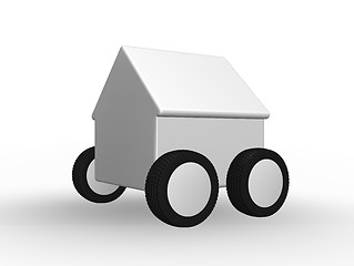 Image showing house on wheels