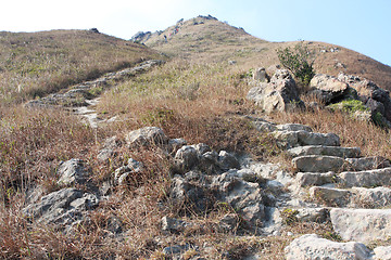 Image showing path through mountains 