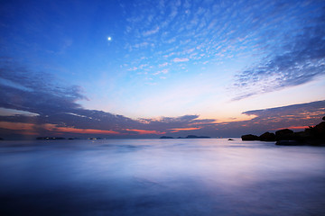 Image showing sunset over the sea 