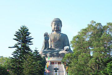 Image showing Giant Buddha Statue in Tian Tan. Hong Kong, China 