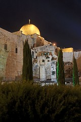 Image showing Temple Mount in Jerusalem in the night