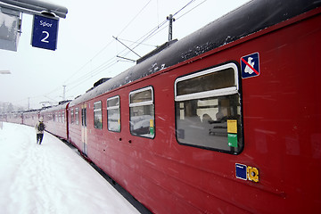 Image showing Winter Train Station