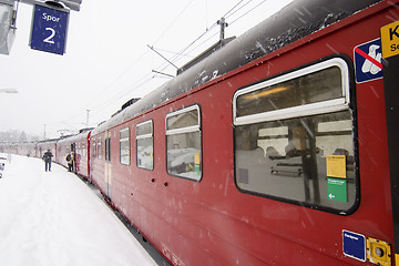 Image showing Winter Train Station