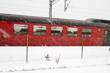 Image showing Winter Train Station