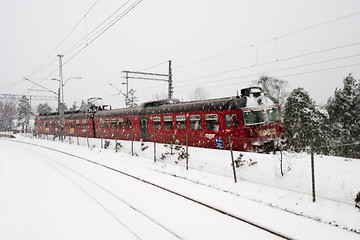 Image showing Winter Train Station