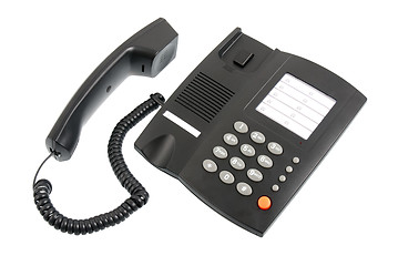 Image showing Black telephone