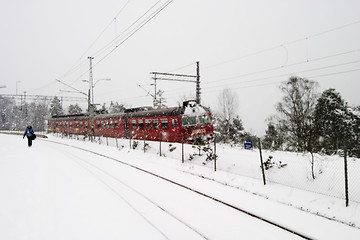 Image showing Winter Train Station